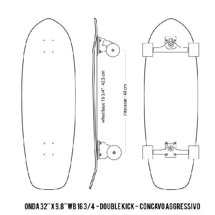 Tabularasa Onda 32 - surfskate deck